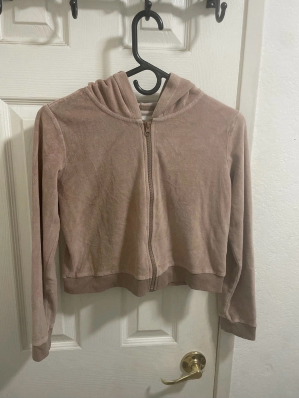 RSQ Mauve Zip-Up Hooded Teddy Jacket